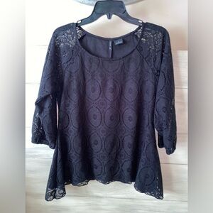 Black lace top